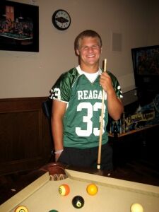 Joe enjoying his A-Tex pool table A-Tex Billiards